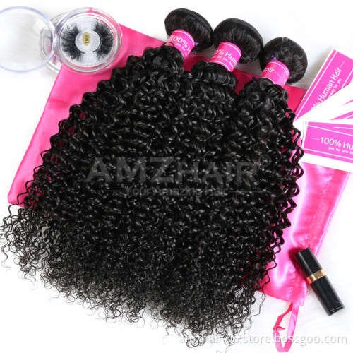 Raw Kinky Curly Brazilian Virgin Human Hair Extension Wholesale Cuticle Aligned Human Hair Bundle Natural Hair Product Vendor